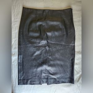 Faux Leather Black Skirt